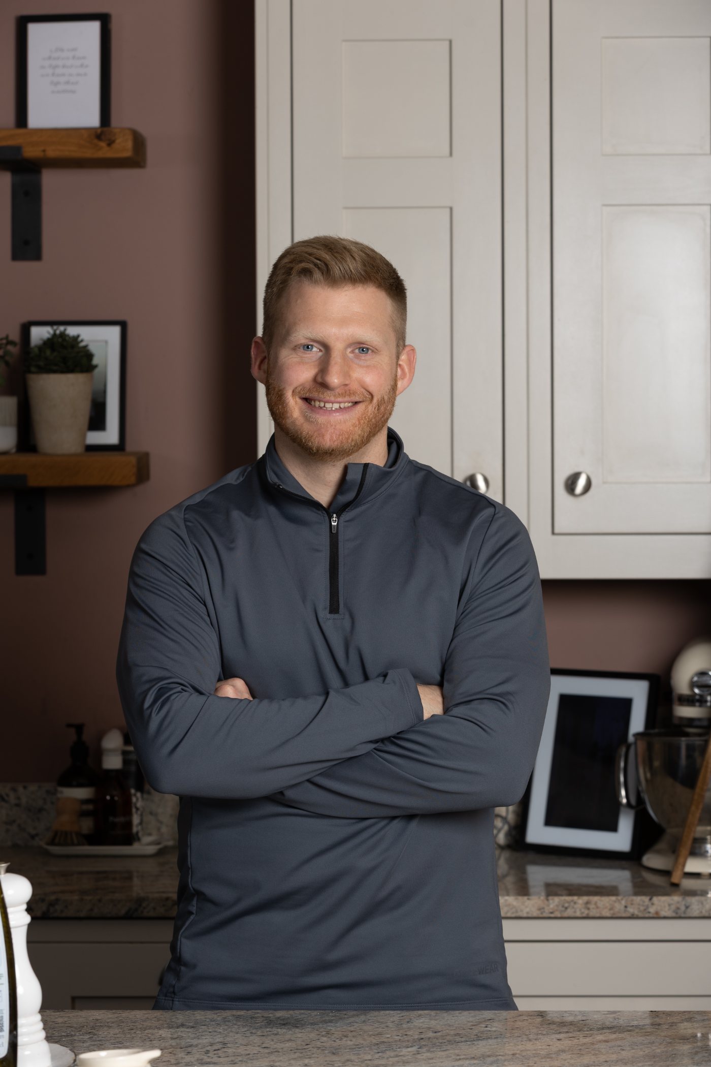 Ollie Whiteman, sports nutritionist, in his kitchen